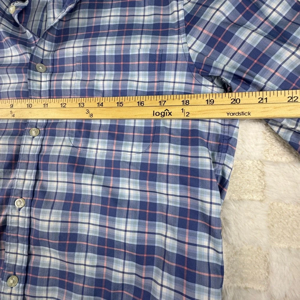 Vineyard Vines On-The-Go Performance Shirt Mens Small Blue Pink Plaid brrr S - Picture 7 of 10